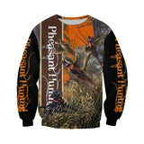 Maxcorners Pheasant Hunting 3D Over Printed Hoodie