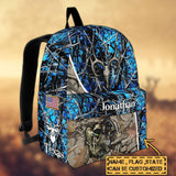 Maxcorners Deer Hunting Name State & Flag Personalized Backpack