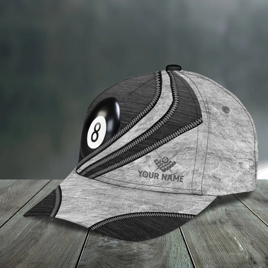 Maxcorners Billiard Classic Personalized Name 3D Over Printed Cap