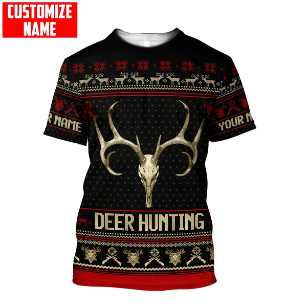 Maxcorners Deer Hunting Personalized Name 3D Over Printed Hoodie