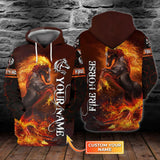 Maxcorners Personalized Name Fire Horse