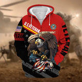 US Veteran Zip Hoodie With Premium 'All Gave Some, Some Gave All' Design