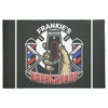 Maxcorners Personalized Name Retro Pole Barbershop Dark Brown Doormat