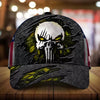 Maxcorners Custom Name Lava Skull White Cap