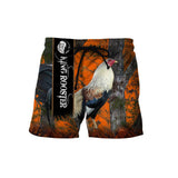 Maxcorners Rooster King Camo Orange All Over Printed Hoodie