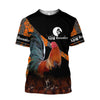 Maxcorners Rooster King Camo Looking Back All Over Printed Unisex Deluxe Hoodie