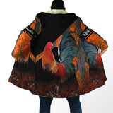 Maxcorners Rooster King Camo Looking Back All Over Printed Unisex Deluxe Hoodie