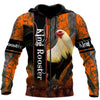 Maxcorners Rooster King Camo All Over Printed Hoodie