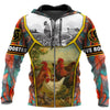 Maxcorners King Rooster 3D Over Printed Galaxy Unisex Deluxe Hoodie