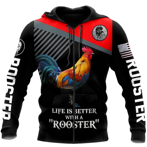 Maxcorners Like A Rooster All Over Printed Unisex Deluxe Hoodie