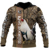 Maxcorners King Rooster 3D Over Printed Old Unisex Deluxe Hoodie