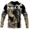 Maxcorners Rooster King Camo In Forest All Over Printed Hoodie