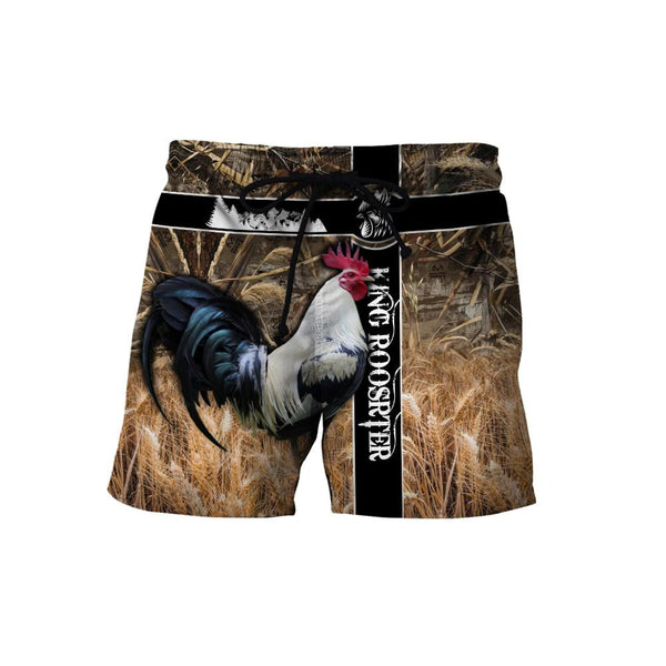 Maxcorners Rooster King Camo Fiead All Over Printed Hoodie