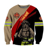 Maxcorners Personalized Firefighter Holding A Hammer 3D Shirt
