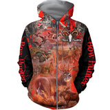 Maxcorners Beautiful Red Camo Hunting Hoodie PT63