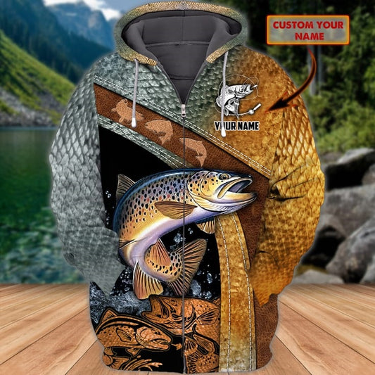 Maxcorners Bass Fishing Personalized Name 3D Shirt